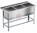 Ванна моечная трехсекционная "Бизнес" с бортом ВМБ 530/3 фото